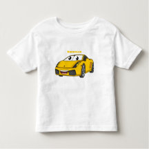 Cartografia de carro esportivo amarelo e bonito