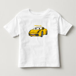 Camiseta Cartografia de carro esportivo amarelo e bonito
