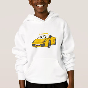 Camiseta Cartografia de carro esportivo amarelo e bonito