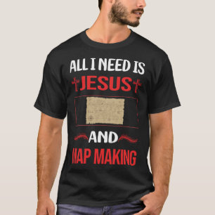 Camiseta Cartografia de Cartografia do Fazer do Mapa Jesus