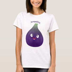 Camiseta Cartografia de fruta roxa e giro, bonita