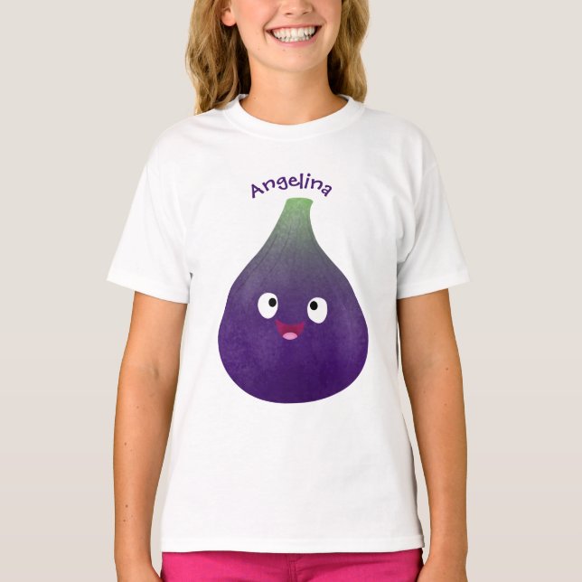 Camiseta Cartografia de fruta roxa e giro, bonita (Frente)