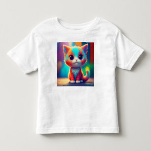 Camiseta Cartografia de Gatinho Coriado do Arco-Íris