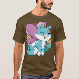 Camiseta Cartografia De Gato Vintage Com Fada De Leite Fada