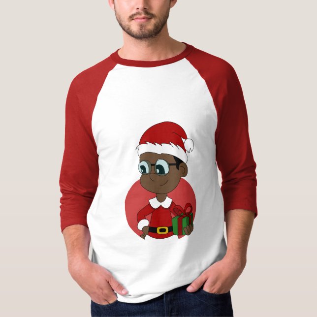 Camiseta Cartografia de menino de Natal (Frente)