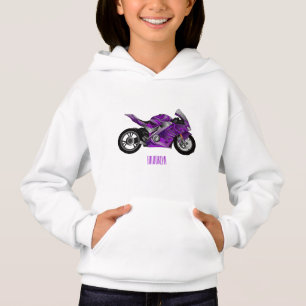 Camiseta Cartografia de motocicletas de esporte roxo