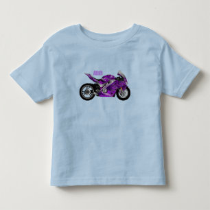 Camiseta Cartografia de motocicletas de esporte roxo