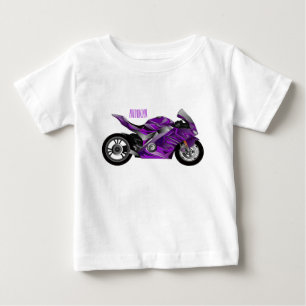 Camiseta Cartografia de motocicletas de esporte roxo