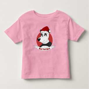 Camiseta Cartografia de Natal com ursinho panda bonitinho