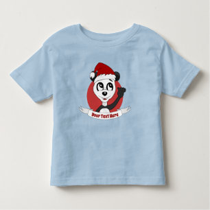 Camiseta Cartografia de Natal com ursinho panda bonitinho