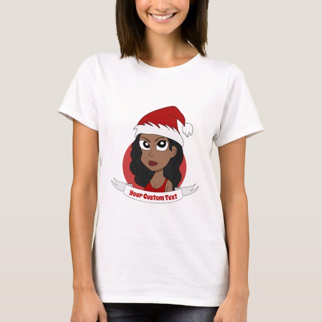 Camiseta Cartografia de Natal para jovens mulheres (Frente)