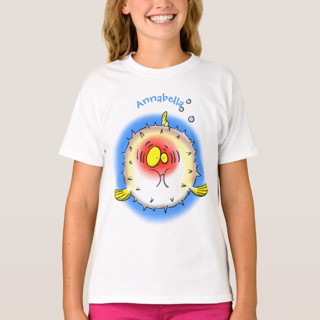 Camiseta Cartografia de peixe-porco-espinho-espinho (Frente)
