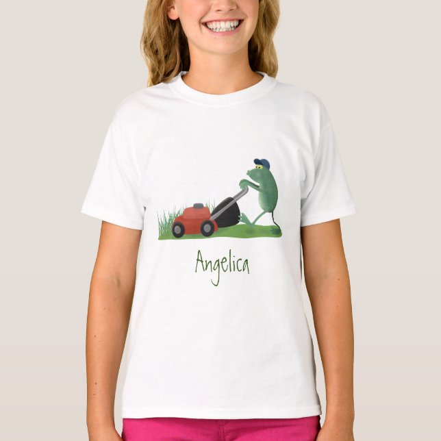 Camiseta Cartografia de relva verde-sapo engraçada (Frente)