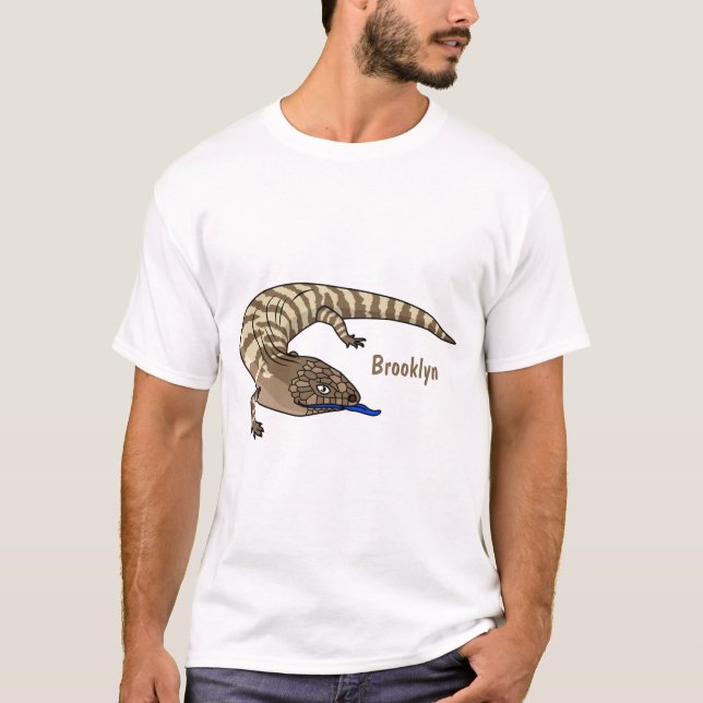 Camiseta Cartografia de répteis de lagarto azul (Frente)