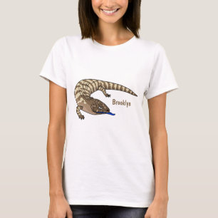 Camiseta Cartografia de répteis de lagarto azul