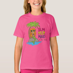 Camiseta Cartografia de Sereia Bonita para Crianças