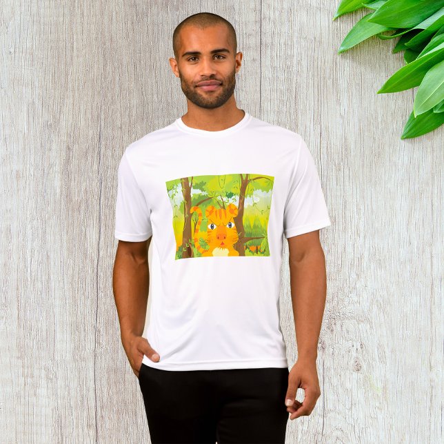 Camiseta Cartografia de Tigre Furioso e Bonito na Selva (Criador carregado)