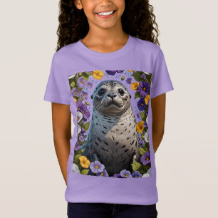 Camiseta Cartografia De Um Selo De Porto Cercado Por Viola