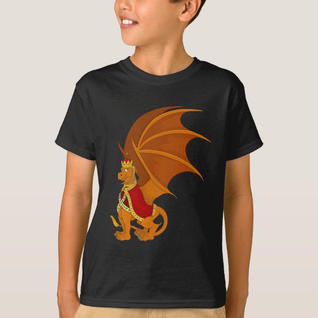 Camiseta Cartografia do dragão laranja (Frente)