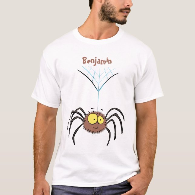 Camiseta Cartografia engraçada e fofa da aranha (Frente)