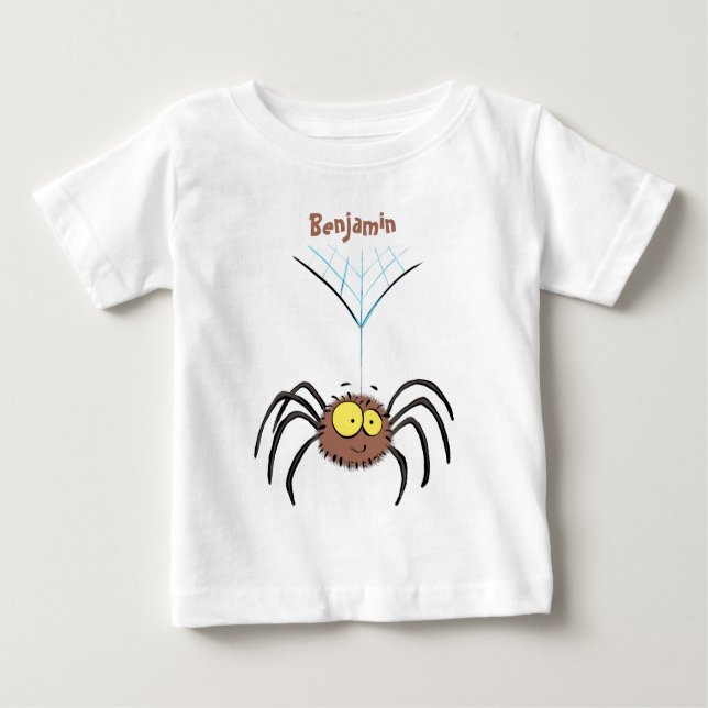 Camiseta Cartografia engraçada e fofa da aranha (Frente)