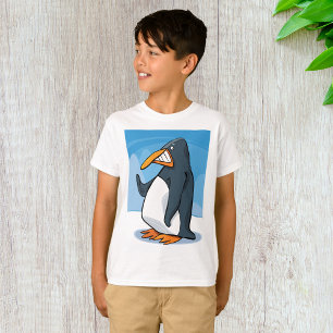Camiseta Cartografia Engraçado e Irritado do Pinguim Onda L