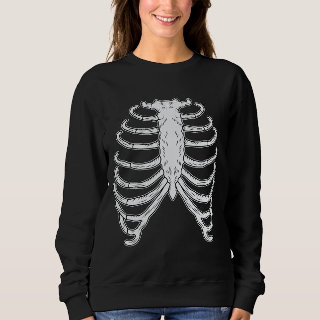 Camiseta Cartografia Gaiola Humana Skeleton Bones Halloween (Frente)