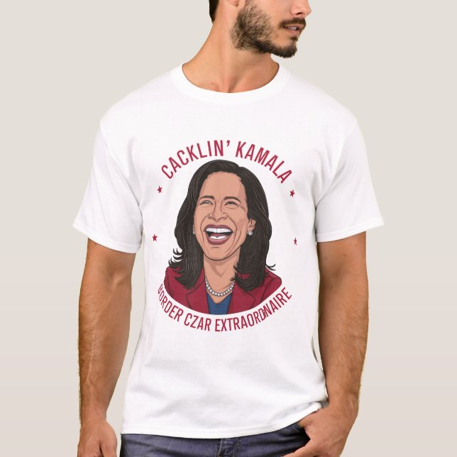 Camiseta Cartografia Política Funny Anti Kamala Harris (Frente)