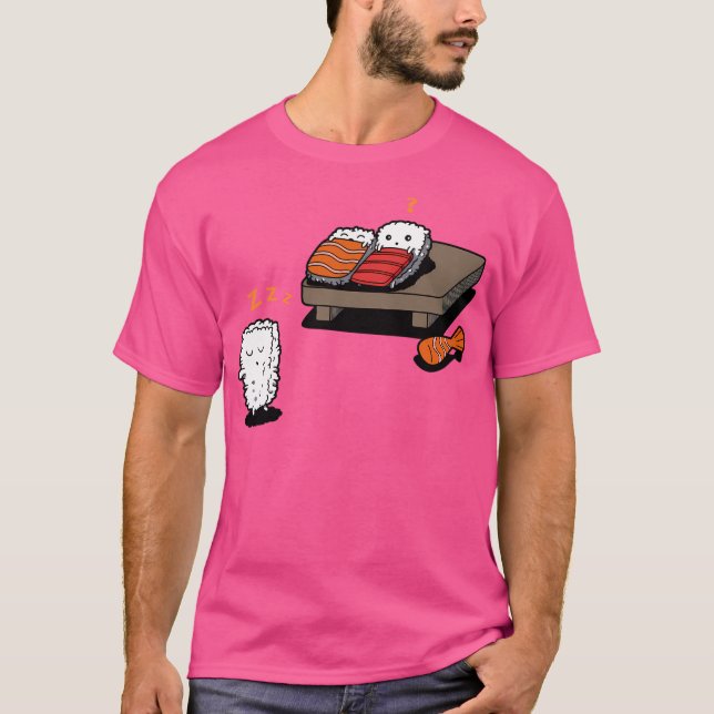 Camiseta Cartografia Sleepwalk Sushi Funny Kawaii Sushi (Frente)