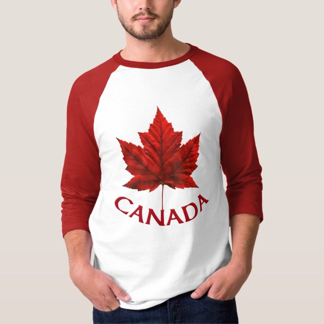 Camiseta cartográfica de T-shirt Maple Leaf Ringer (Frente)