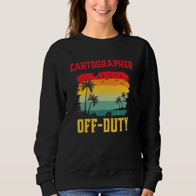 Camiseta Cartographer On Holiday Off Duty  Summer Break Out (Frente)