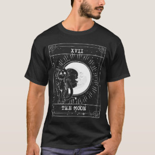 Camiseta  Cartolina Crescente Moon E Homens Gráficos De Gat