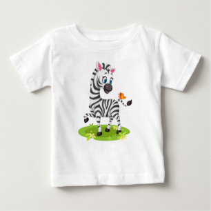 Camiseta Cartoon-23960, Bebê-Zebra