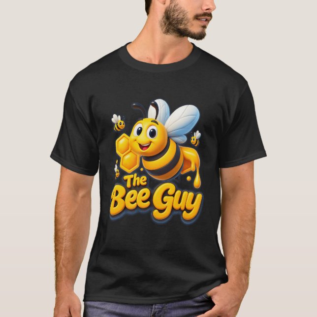 Camiseta Cartoon 3D Abelhas Caras Doce De Honeycomb Para Be (Frente)