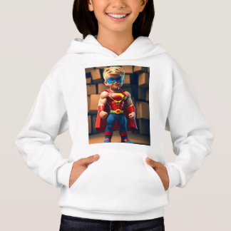Camiseta Cartoon 3D do Little Super-Herói - Forte e Sorride