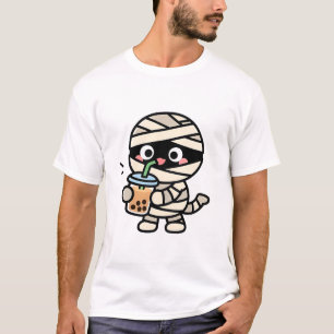 Camiseta Cartoon Adorável de Chá-Mummy