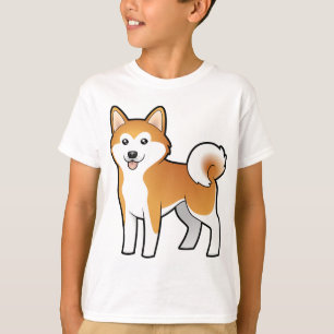 Camiseta Cartoon Akita Inu / Shiba Inu