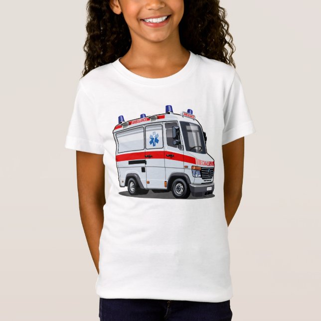 Camiseta Cartoon Ambulance Car (Frente)