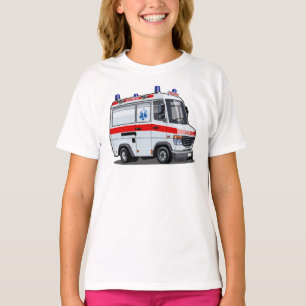 Camiseta Cartoon Ambulance Car