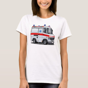 Camiseta Cartoon Ambulance Car