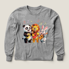 Camiseta 🎵 Cartoon Animal Music Party – Fun & Cute Musical