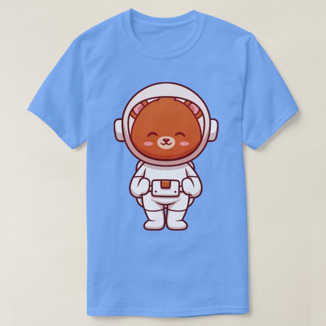 Camiseta Cartoon Astronauta do Urso Astronauta (Frente do Design)