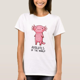 Camiseta Cartoon Axolotl desenhado À Mão
