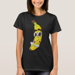 Camiseta Cartoon Banana Fruta Sobre Comida Saudável Vegetar