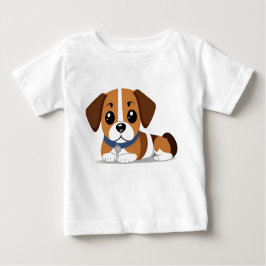 Camiseta Cartoon Beagle Puppy Adorável Deitado