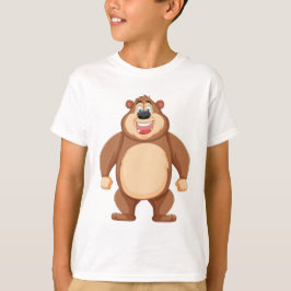 Camiseta Cartoon Bear Feliz e Cheio