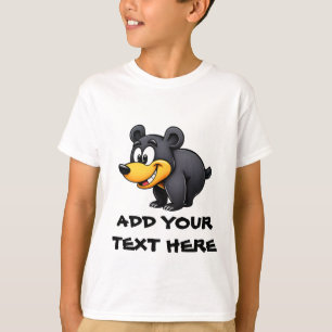 Camiseta Cartoon Black Bear
