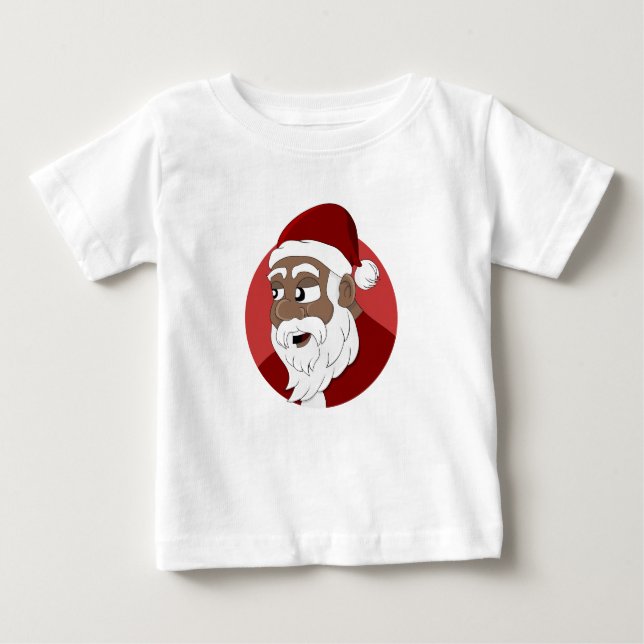 Camiseta Cartoon Black Santa Claus (Frente)