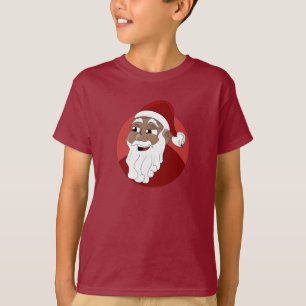 Camiseta Cartoon Black Santa Claus
