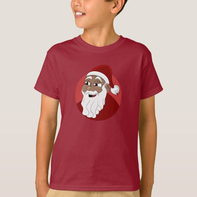 Camiseta Cartoon Black Santa Claus (Frente)